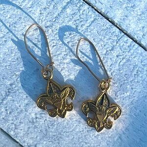 Boy Scout Gold-Tone Earrings